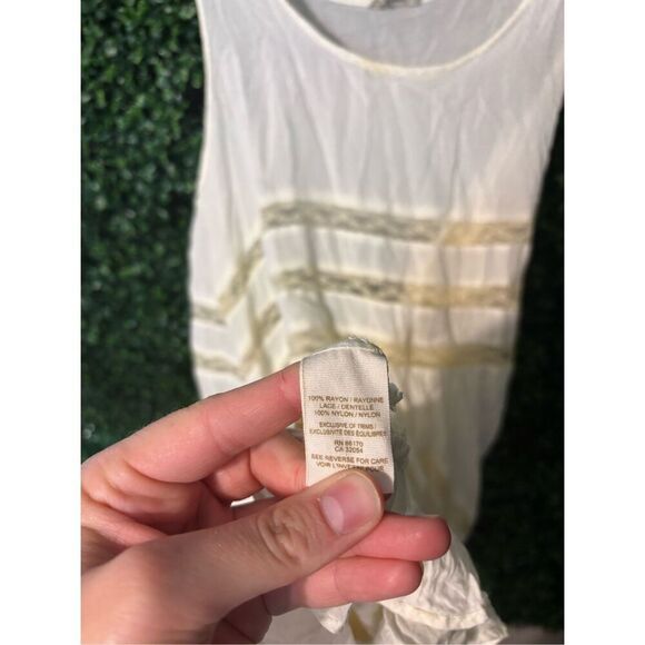 Intimately Free People Ivory and Cream Trapeze Slip Dress Womens XS - Picture 3 of 4